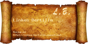 Linkes Bertilla névjegykártya